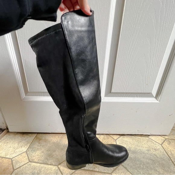 Le Chateau Faux Suede Leather Knee High Boots - Picture 3 of 7